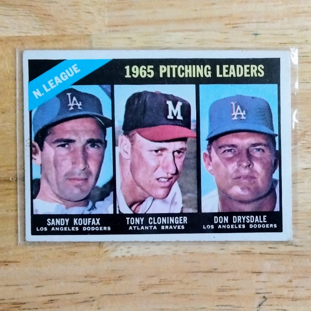 1966 Topps Sandy Koufax/Tony Cloninger/Don Drysdale